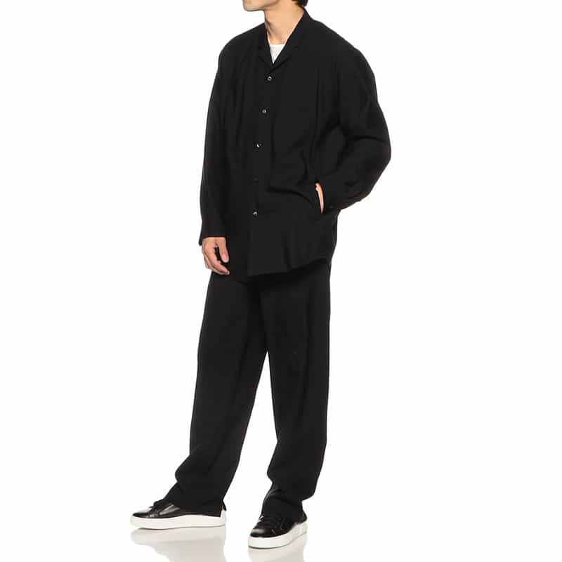 OVERCOAT バーニーズ　ニューヨーク限定ドルマンスリーブ開襟シャツ BLACK