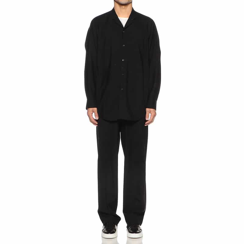 OVERCOAT バーニーズ　ニューヨーク限定ドルマンスリーブ開襟シャツ BLACK