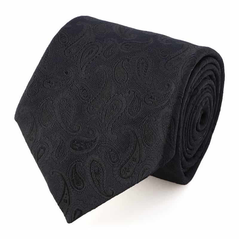 BARNEYS NEW YORK ペイズリー柄タイ NAVY