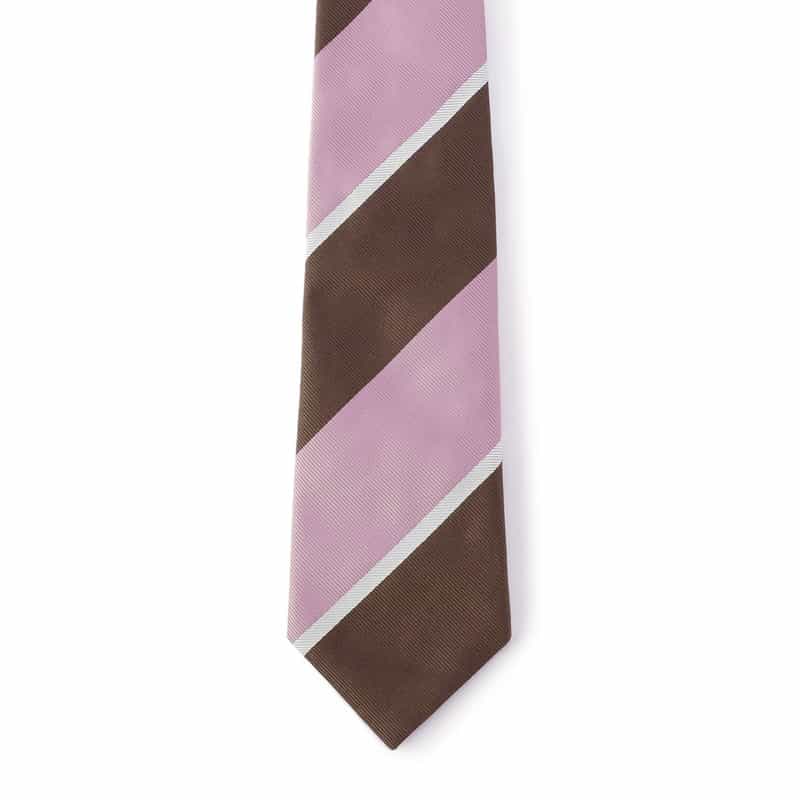 BARNEYS NEW YORK ストライプ柄タイ BROWN