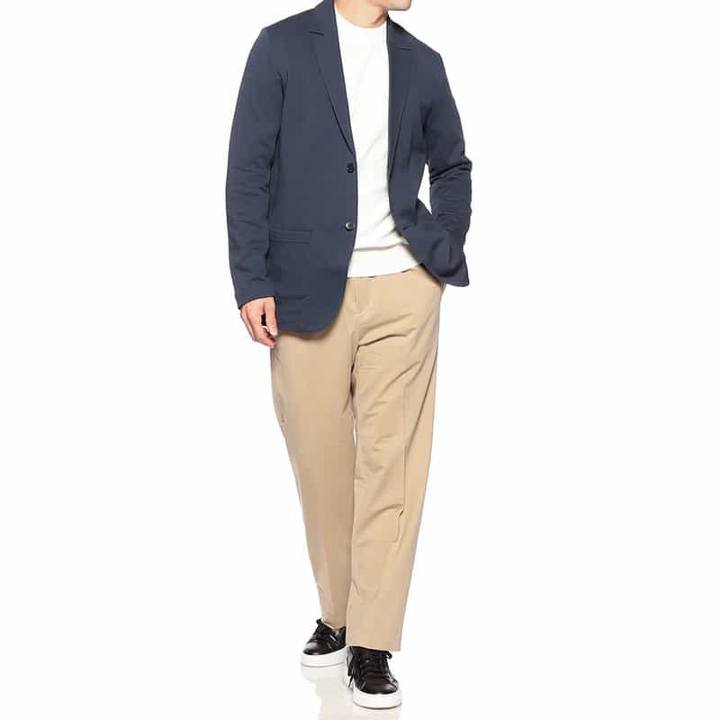 THREE DOTS コットン2Bジャケット NAVY