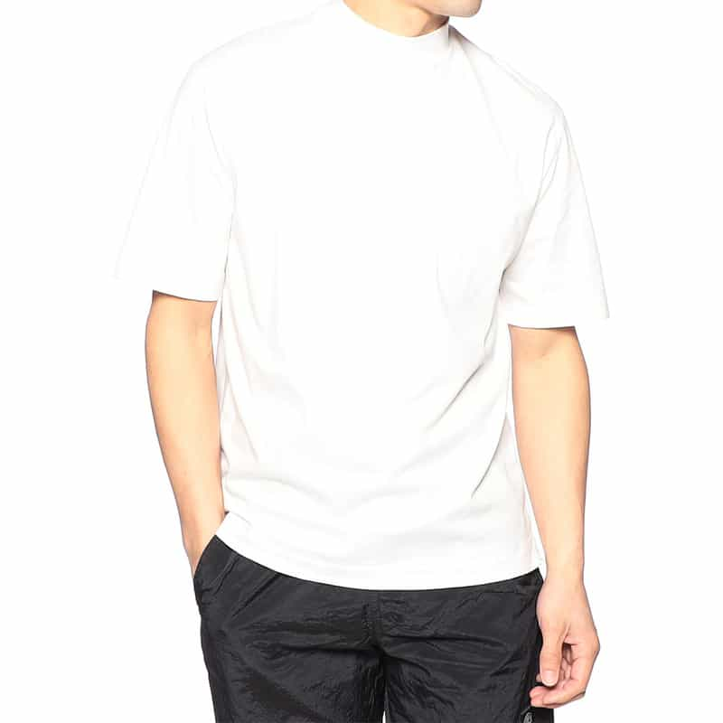 THREE DOTS ニューサンデッドジャージーモックネックTシャツ WHITE