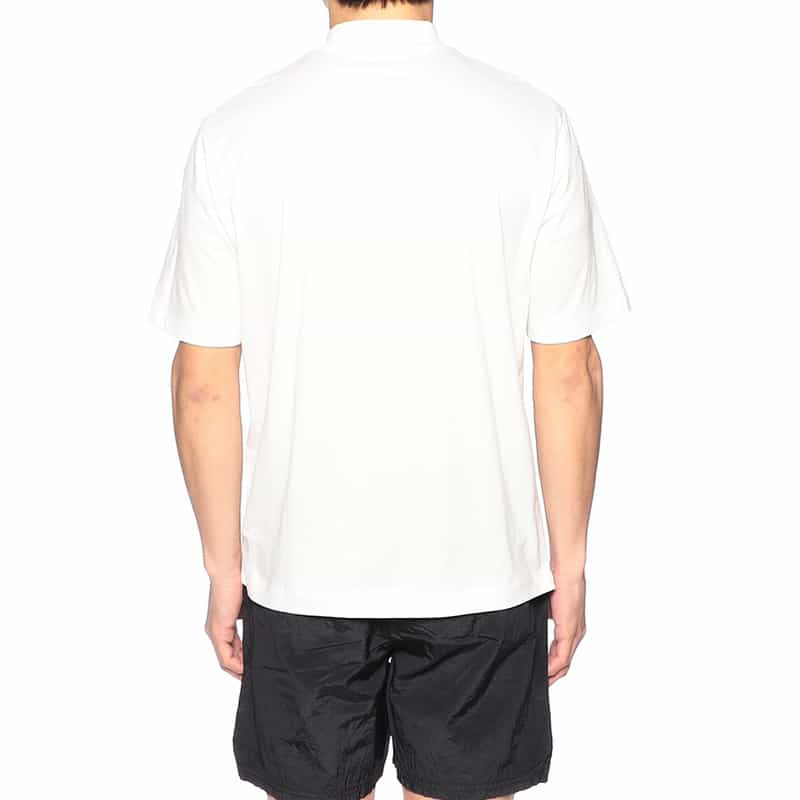 THREE DOTS ニューサンデッドジャージーモックネックTシャツ WHITE