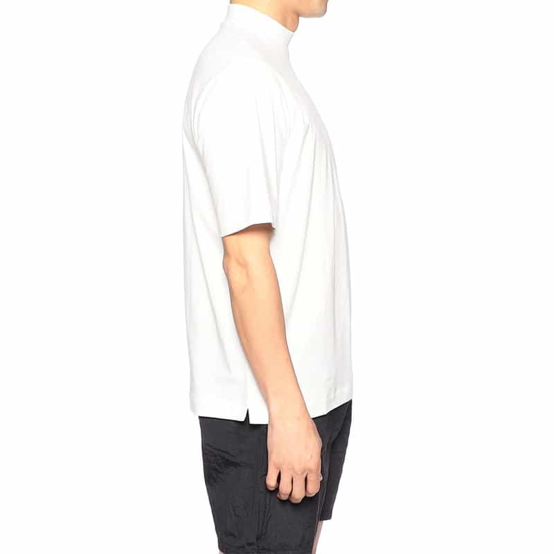 THREE DOTS ニューサンデッドジャージーモックネックTシャツ WHITE