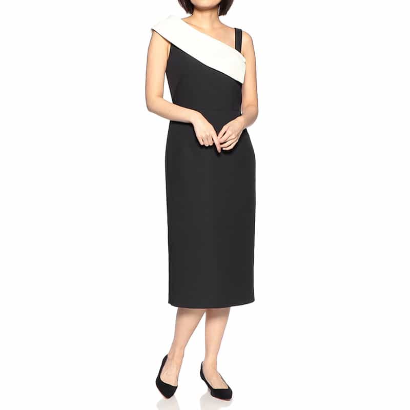 AKIKO OGAWA. 2WAY ツイルダブルクロスドレス BLACK