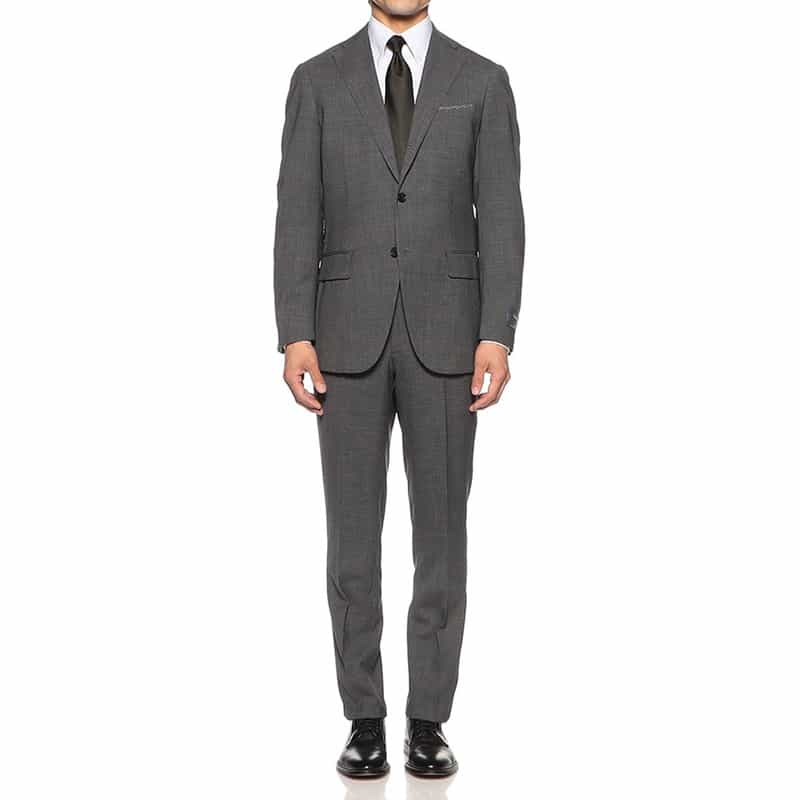 BARNEYS NEW YORK マイクロ千鳥柄スーツ "MADISON GOLD" DARK GRAY