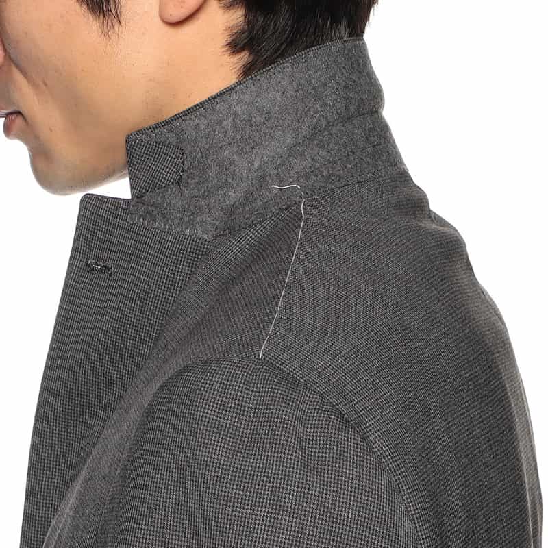 BARNEYS NEW YORK マイクロ千鳥柄スーツ "MADISON GOLD" DARK GRAY