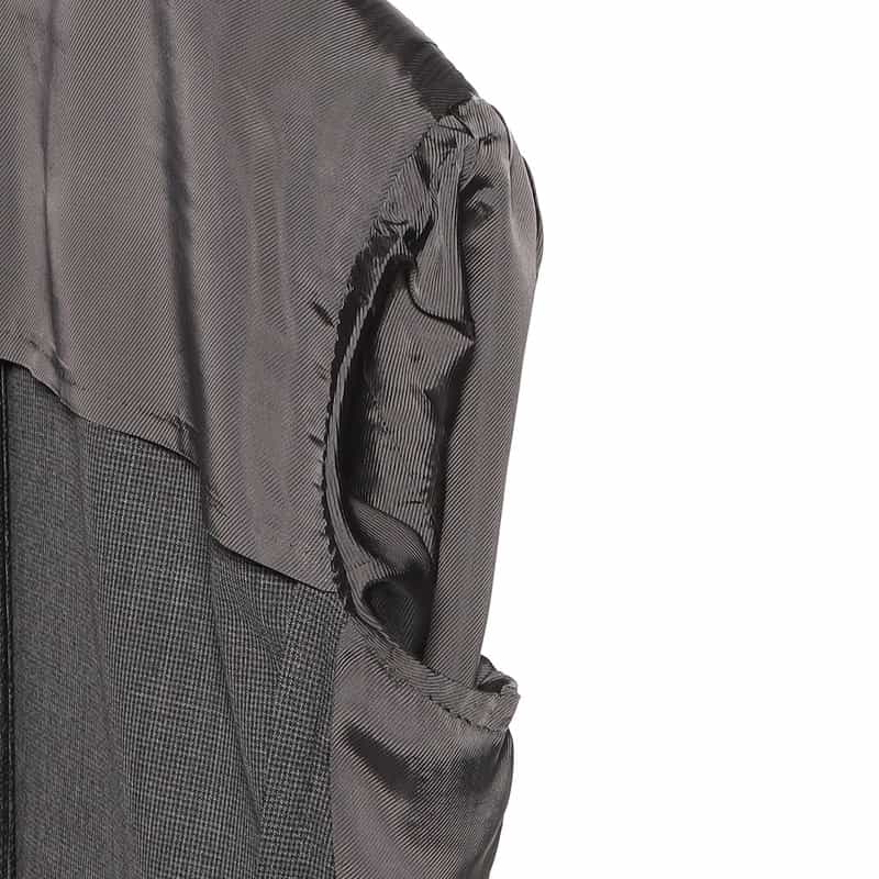 BARNEYS NEW YORK マイクロ千鳥柄スーツ "MADISON GOLD" DARK GRAY