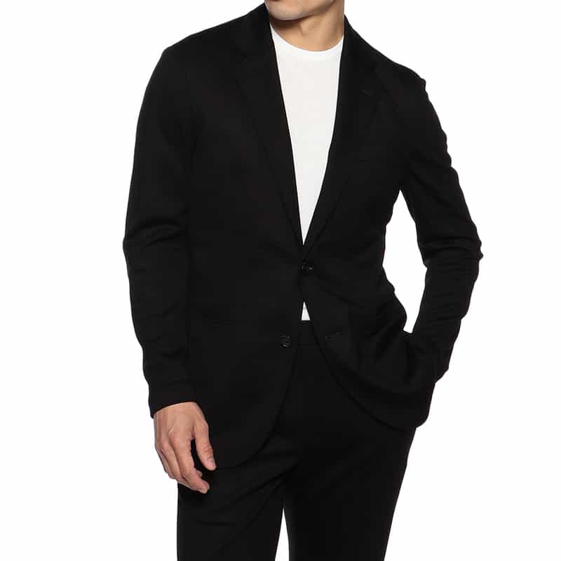 BARNEYS NEW YORK セットアップジャージージャケット （REDA社製生地使用） BLACK