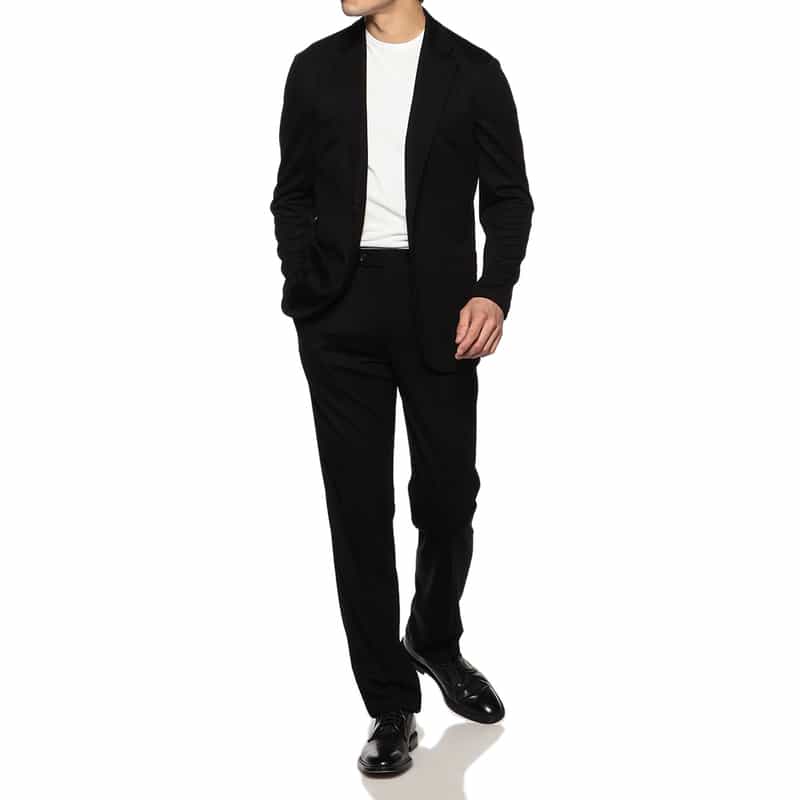 BARNEYS NEW YORK セットアップジャージージャケット （REDA社製生地使用） BLACK