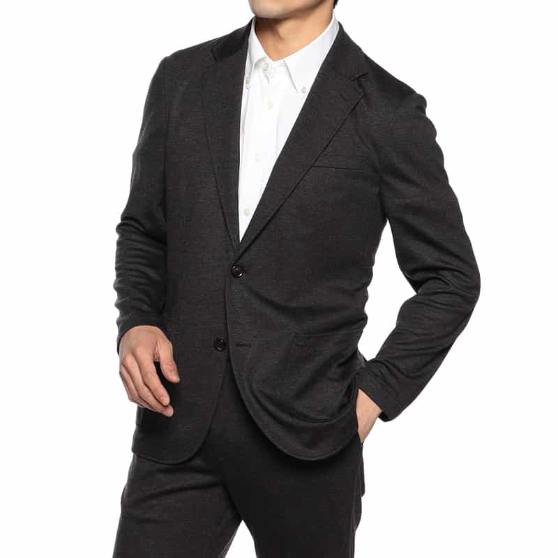 BARNEYS NEW YORK セットアップジャージージャケット （REDA社製生地使用） DARK GRAY