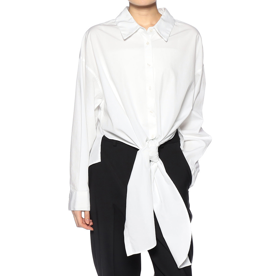 フロントデザイン ストライプシャツ