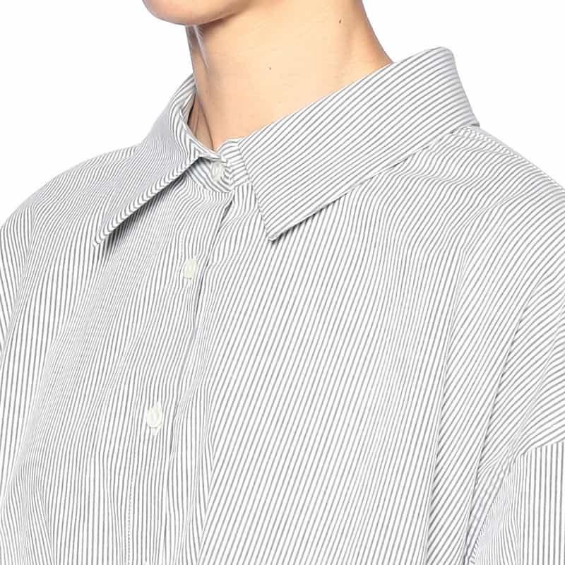 BAGUTTA フロントデザイン ストライプシャツ BLUE