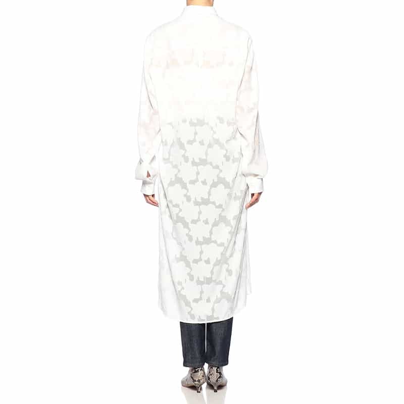 BAGUTTA ロングシャツレイヤードドレス WHITE