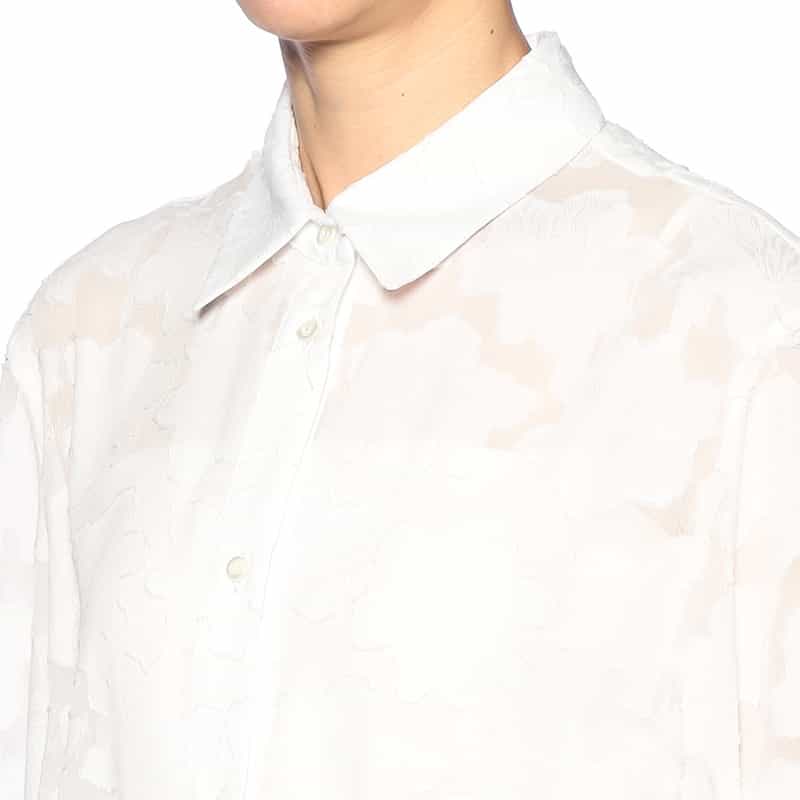 BAGUTTA ロングシャツレイヤードドレス WHITE