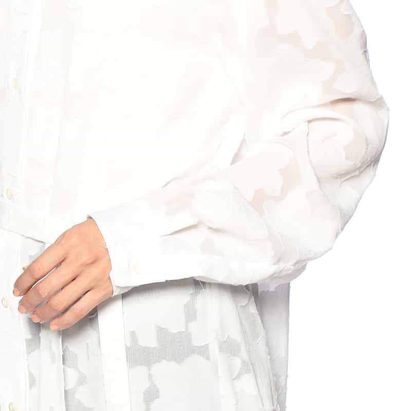 BAGUTTA ロングシャツレイヤードドレス WHITE