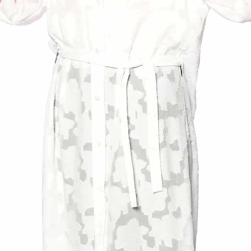 BAGUTTA ロングシャツレイヤードドレス WHITE