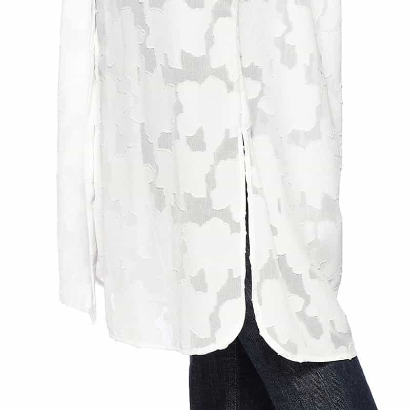 BAGUTTA ロングシャツレイヤードドレス WHITE