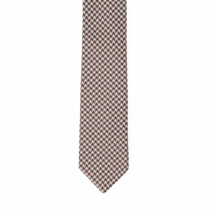 BARNEYS NEW YORK 千鳥柄タイ BROWN