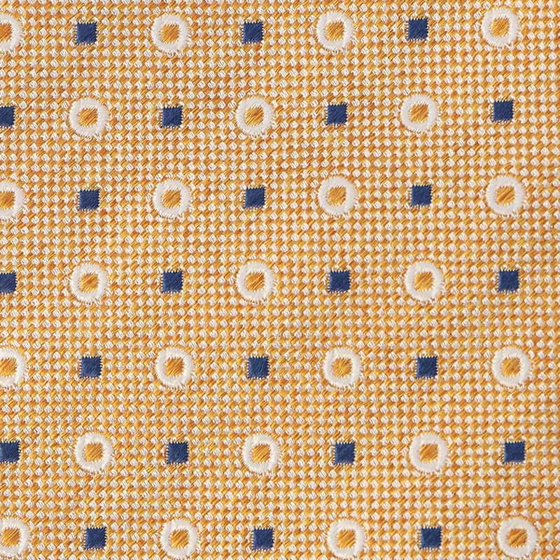 BARNEYS NEW YORK サークルダイヤ柄タイ YELLOW