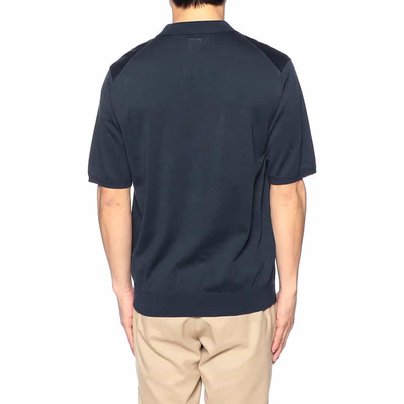 BARNEYS NEW YORK 海島綿スキッパーシャツ NAVY