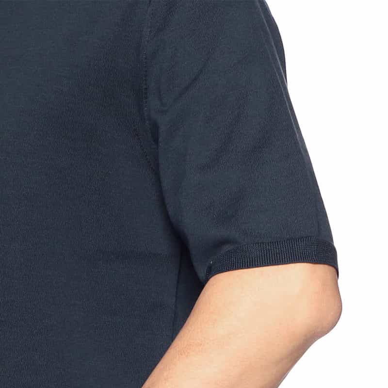 BARNEYS NEW YORK 海島綿スキッパーシャツ NAVY