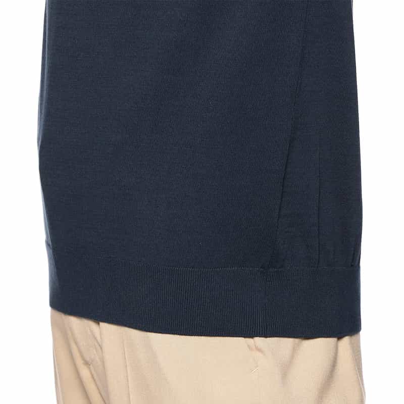 BARNEYS NEW YORK 海島綿スキッパーシャツ NAVY