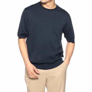 バーニーズニューヨーク　BARNEYSNEWYORK ニットポロシャツ　Ｓサイズ 海島綿ニットTシャツ（2217432）｜BARNEYS NEW YORK(バーニーズ