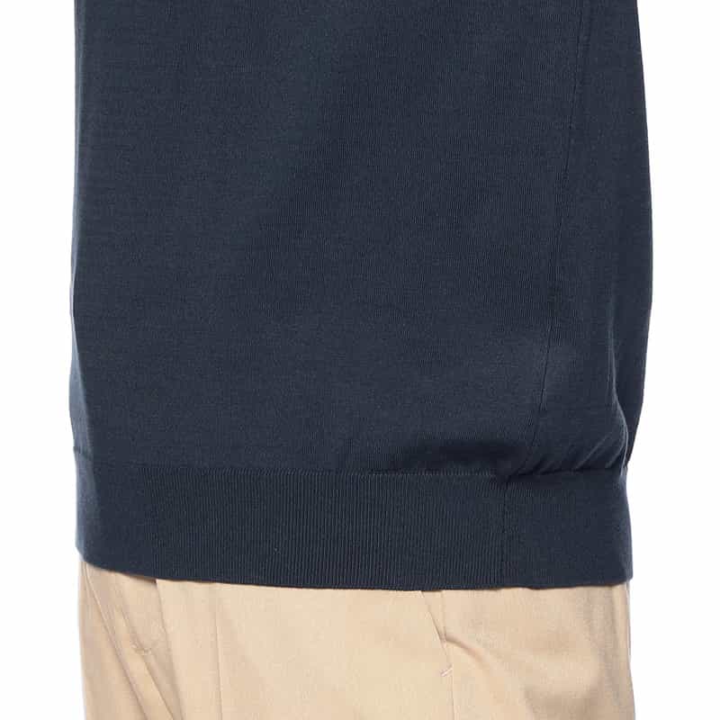 BARNEYS NEW YORK 海島綿ニットTシャツ NAVY