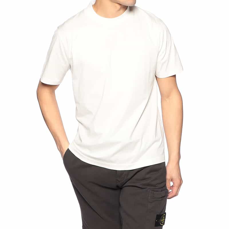 BARNEYS NEW YORK プラチナフェイスコットンスロープネックカットソー WHITE