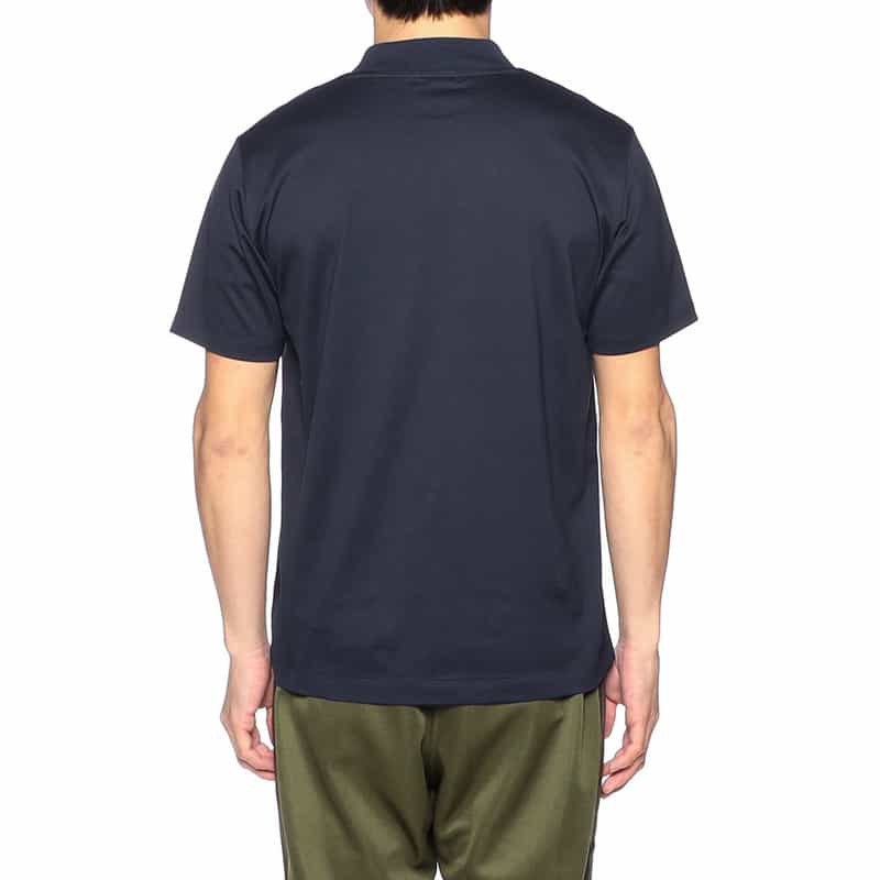 BARNEYS NEW YORK プラチナフェイスコットンスロープネックカットソー NAVY
