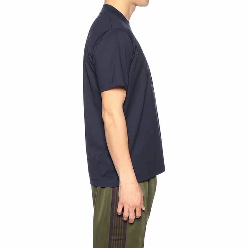 BARNEYS NEW YORK プラチナフェイスコットンスロープネックカットソー NAVY