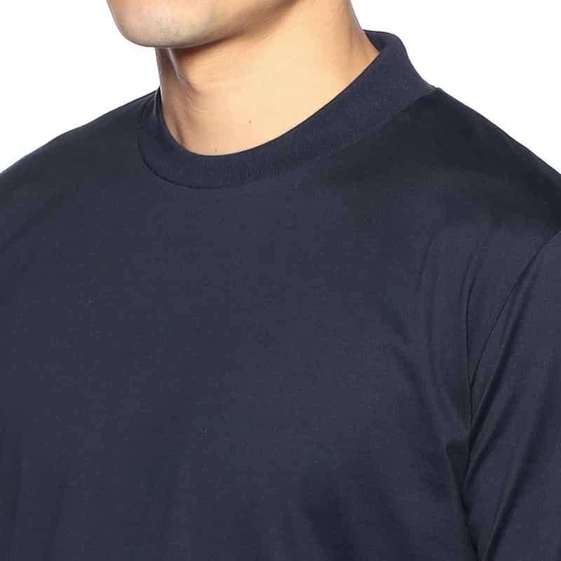 BARNEYS NEW YORK プラチナフェイスコットンスロープネックカットソー NAVY