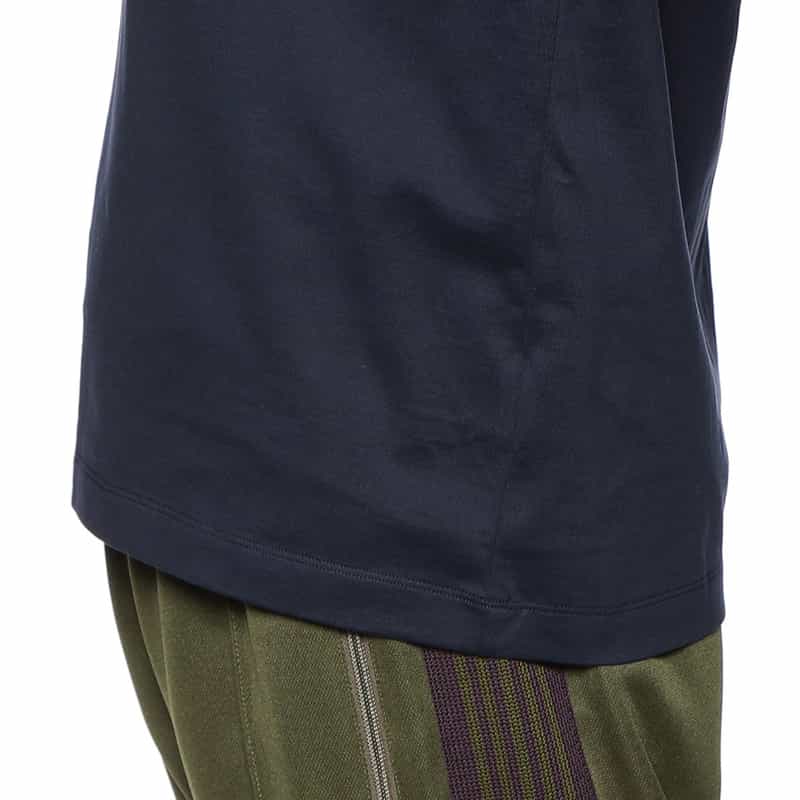 BARNEYS NEW YORK プラチナフェイスコットンスロープネックカットソー NAVY