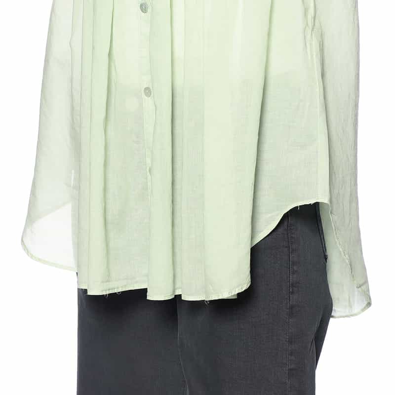 DEVOTION TWINS シアー素材 ノースリーブブラウス LIGHT GREEN