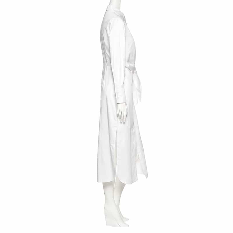 DEVOTION TWINS ウエストタイ シャツドレス WHITE