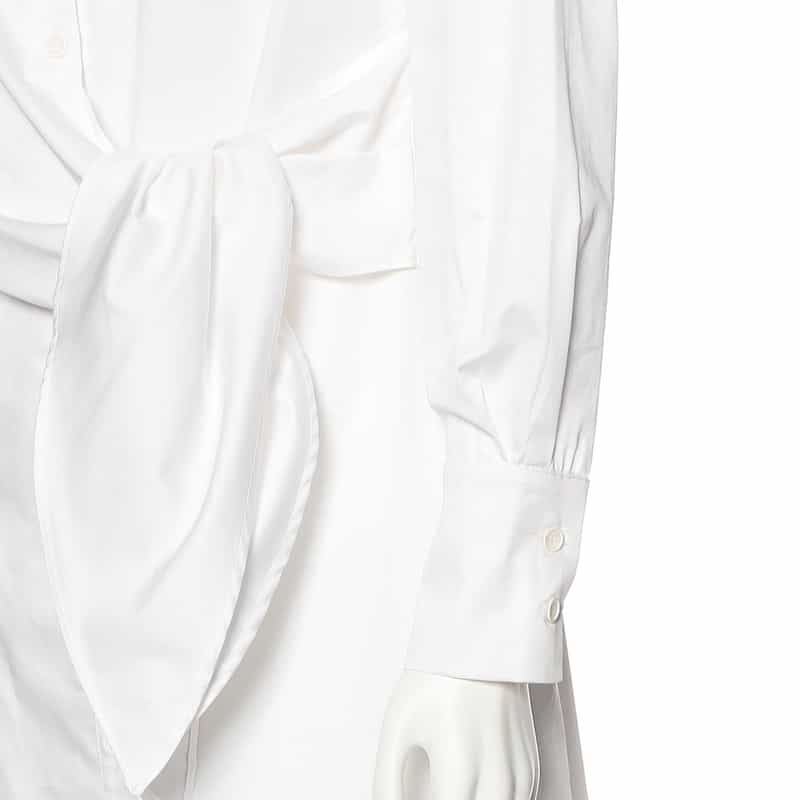 DEVOTION TWINS ウエストタイ シャツドレス WHITE