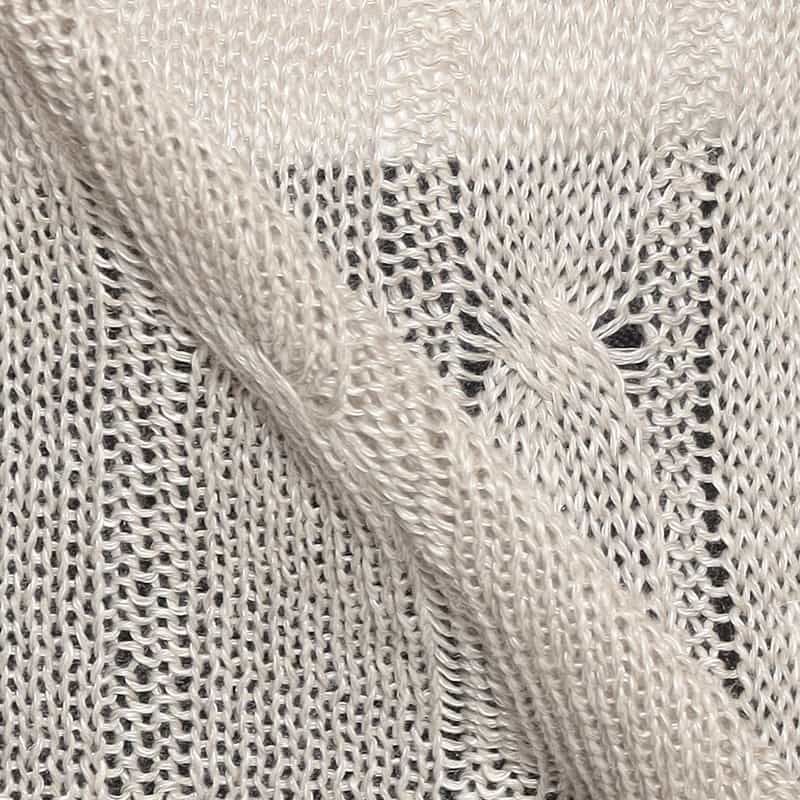 BARNEYS NEW YORK リネンコットンVネックニットプルオーバー GRAY