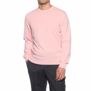 クルーネックコットンニットプルオーバー