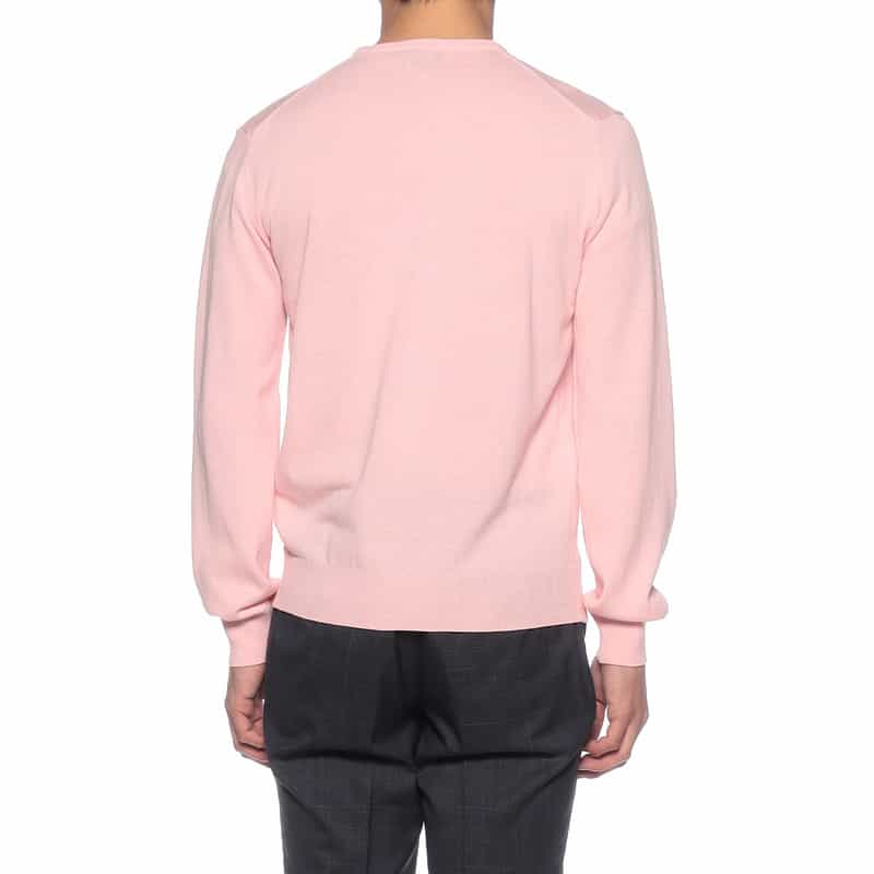 BARNEYS NEW YORK クルーネックコットンニットプルオーバー PINK