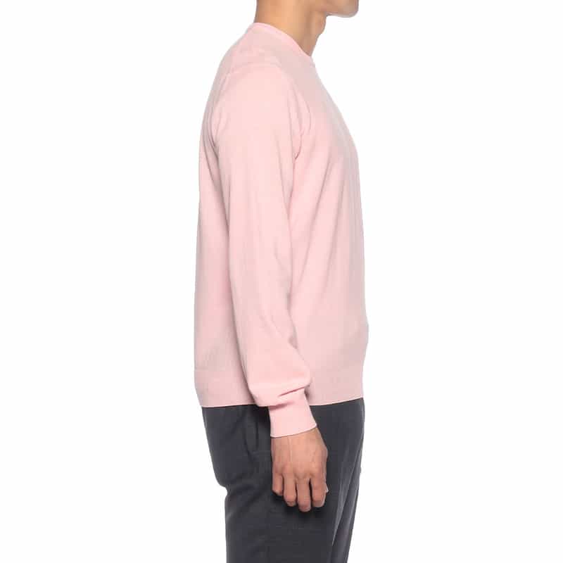 BARNEYS NEW YORK クルーネックコットンニットプルオーバー PINK