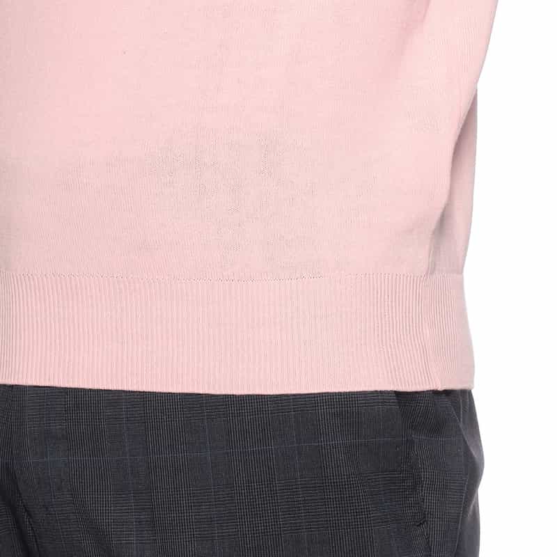 BARNEYS NEW YORK クルーネックコットンニットプルオーバー PINK