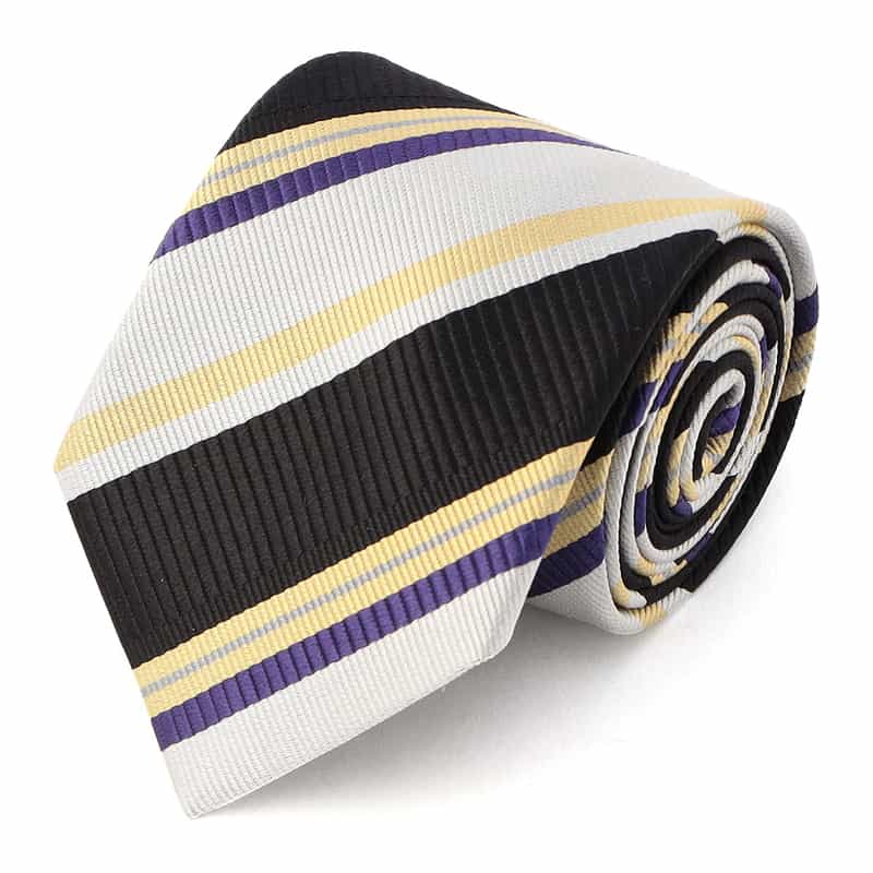 BARNEYS NEW YORK ストライプ柄タイ BLACK