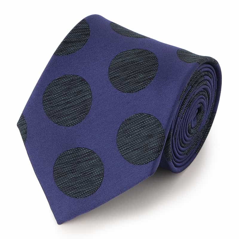 BARNEYS NEW YORK ドット柄タイ NAVY