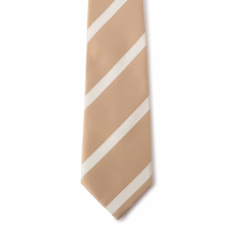 BARNEYS NEW YORK ストライプ柄タイ BEIGE