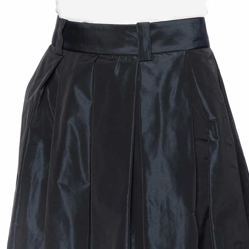 INCOTEX ボリューム フレアスカート NAVY
