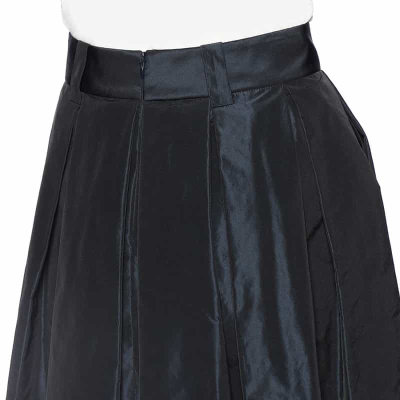 INCOTEX ボリューム フレアスカート NAVY