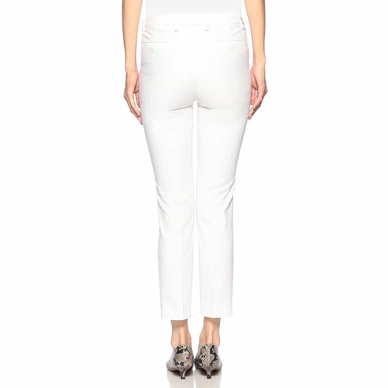 INCOTEX スリム クロップドパンツ WHITE