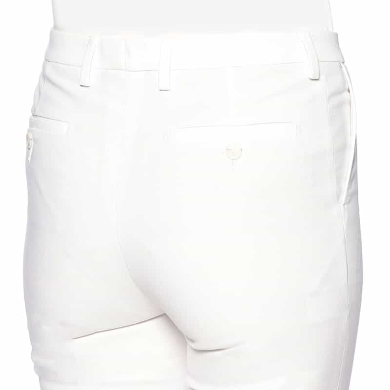 INCOTEX スリム クロップドパンツ WHITE