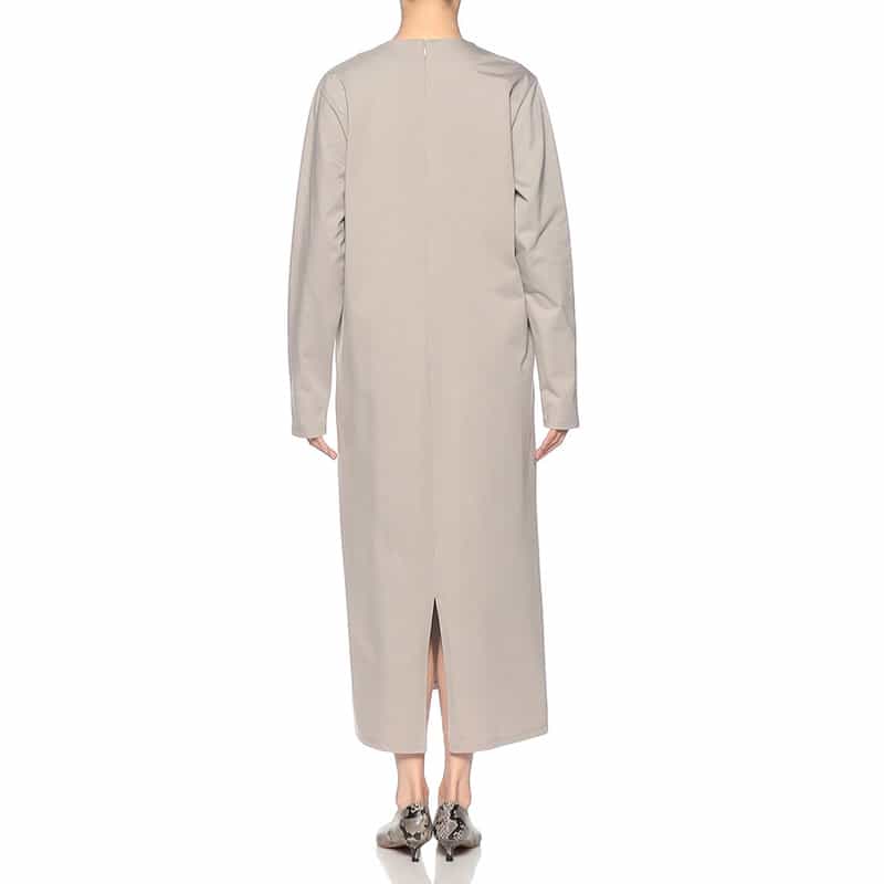 SYNE TOKYO シン トウキョウ×翁安芸氏 コラボレート Iラインスエットドレス GRAY BEIGE